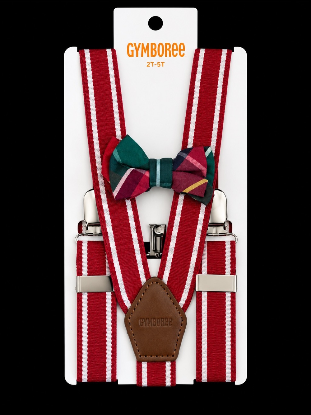 NWT Gymboree Holiday Traditions Plaid Bow Tie Suspenders Set 2T-5T